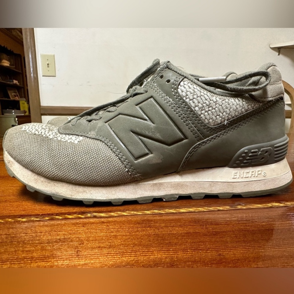New Balance 574 #WL475FAC - KICKS CREW Military Foliage Green and Tan Women- 7.5